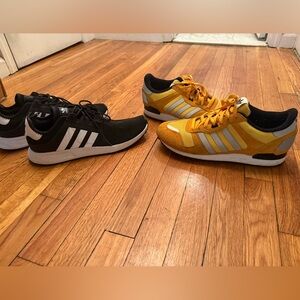 Adidas men's ' Black and Yellow Sneakers